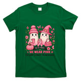 in October We Wear Pink Cute Ghost Breast Cancer Awareness T-Shirt
