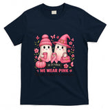 in October We Wear Pink Cute Ghost Breast Cancer Awareness T-Shirt