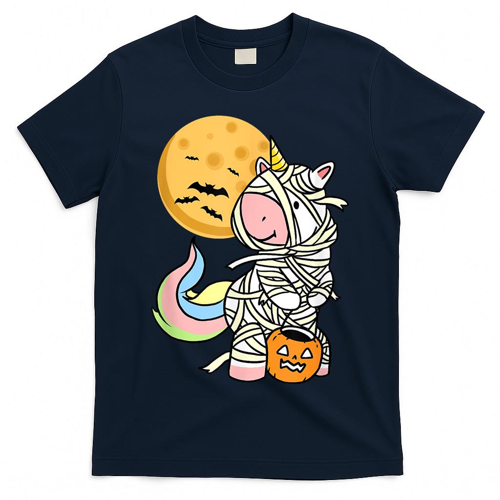 Funny Mummy Unicorn Halloween scary Trick Or Treats T-Shirt