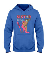 OES SiStar Leopard Walk By Faith Breast Cancer Awareness T-Shirt