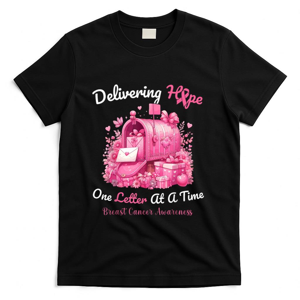 Postal Clerk Breast Cancer Awareness October We Wear Pink T-Shirt