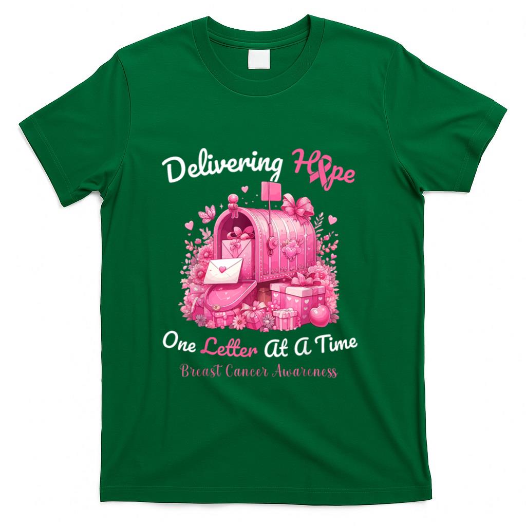 Postal Clerk Breast Cancer Awareness October We Wear Pink T-Shirt
