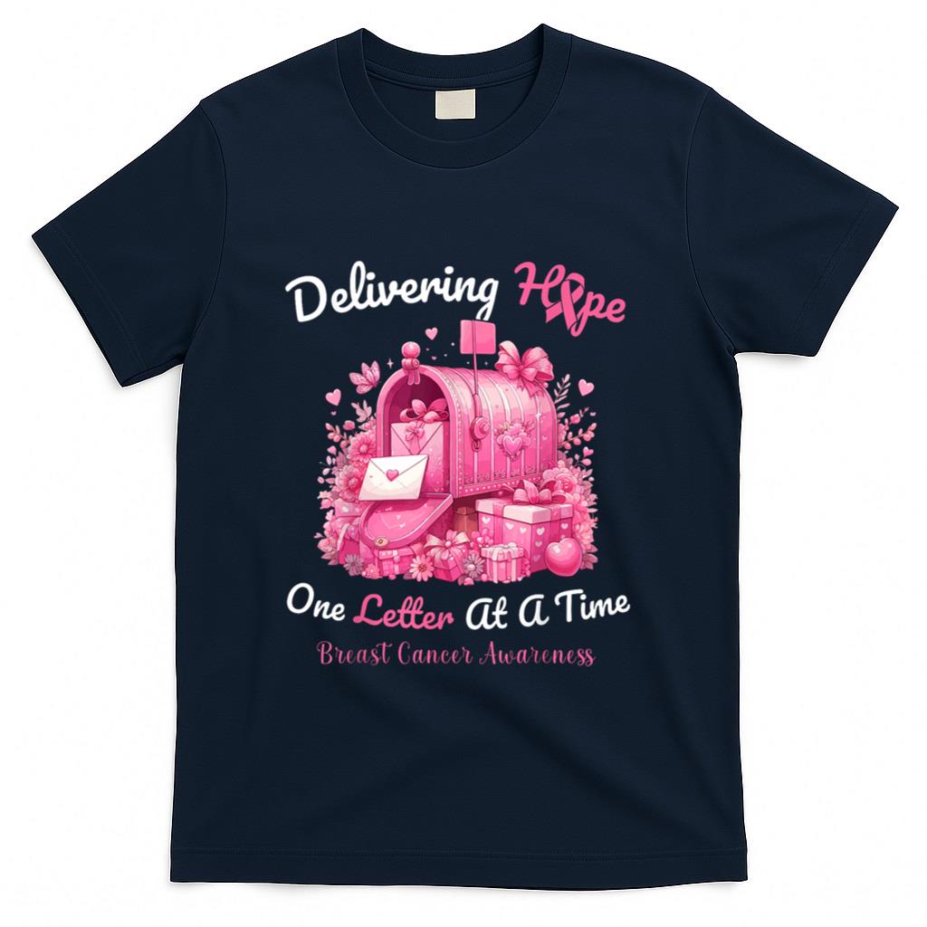 Postal Clerk Breast Cancer Awareness October We Wear Pink T-Shirt