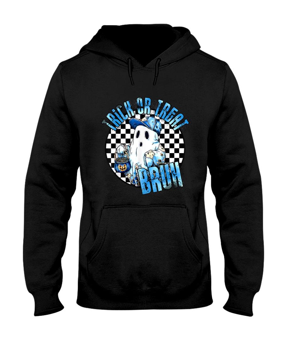 Bruh Ghost Halloween Cute Ghost Trick Or Treat Boys Kids T-Shirt