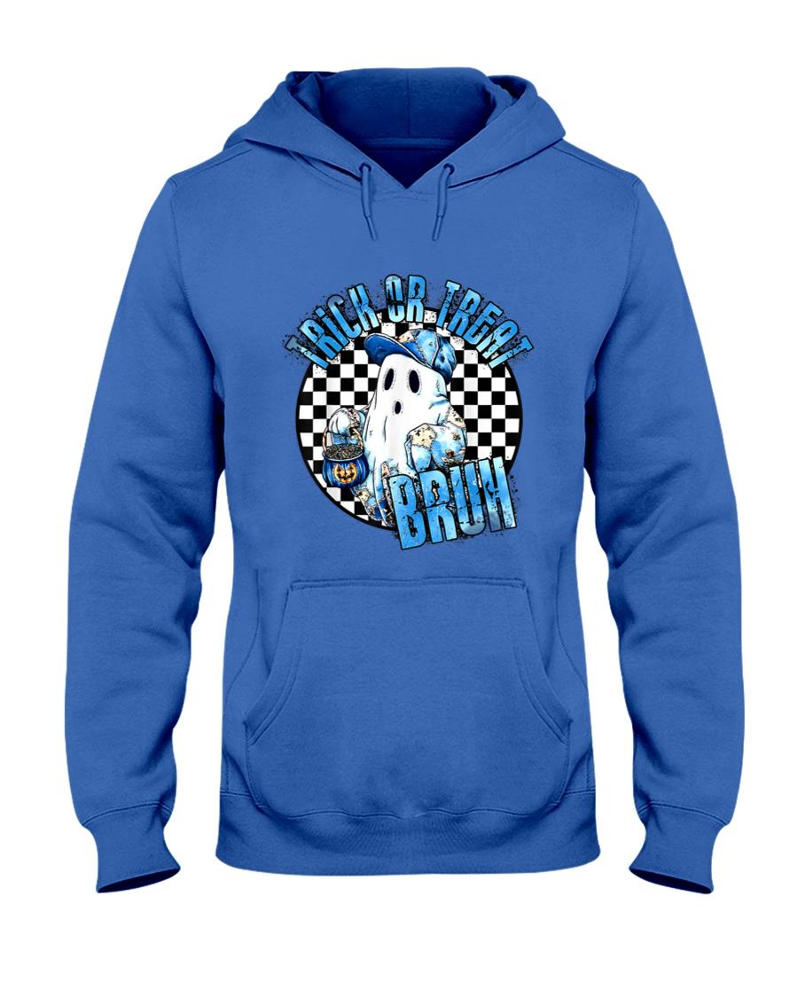 Bruh Ghost Halloween Cute Ghost Trick Or Treat Boys Kids T-Shirt