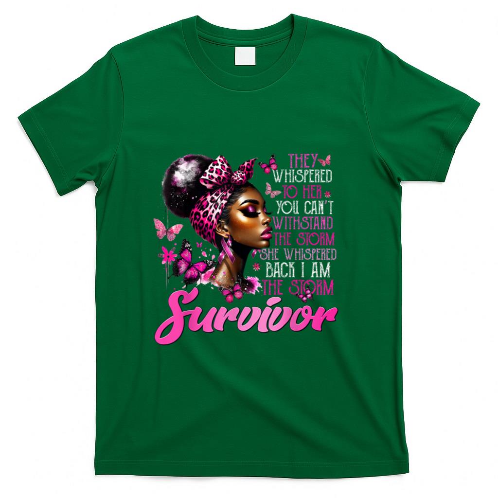 I Am The Storm Survivor Black Woman Breast Cancer Awareness T-Shirt