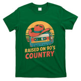 Retro Nostalgia - Womens Raised On 90s Country Vintage Music Nostalgia Retro Cassette T-Shirt