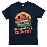 Retro Nostalgia - Womens Raised On 90s Country Vintage Music Nostalgia Retro Cassette T-Shirt
