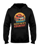 Retro Nostalgia - Womens Raised On 90s Country Vintage Music Nostalgia Retro Cassette T-Shirt