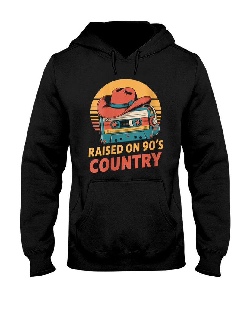 Retro Nostalgia - Womens Raised On 90s Country Vintage Music Nostalgia Retro Cassette T-Shirt