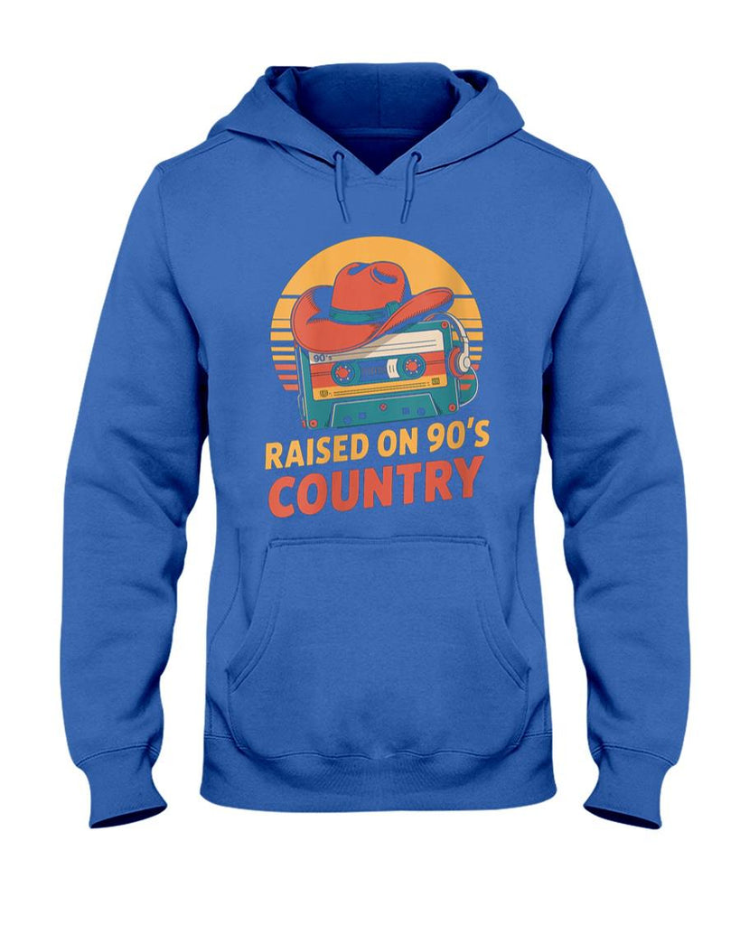 Retro Nostalgia - Womens Raised On 90s Country Vintage Music Nostalgia Retro Cassette T-Shirt