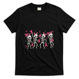 Pink Ribbon Skeleton Halloween Breast Cancer Awareness T-Shirt