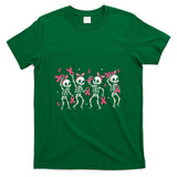 Pink Ribbon Skeleton Halloween Breast Cancer Awareness T-Shirt