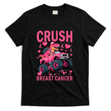 Crush Breast Cancer Awareness Pink Monster Truck Boys Kids T-Shirt