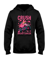 Crush Breast Cancer Awareness Pink Monster Truck Boys Kids T-Shirt