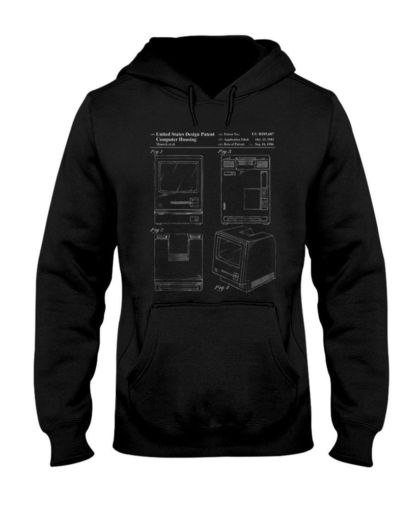 Retro Nostalgia - Tech Nerd Gift - Retro Personal Computer Patent Drawing T-Shirt