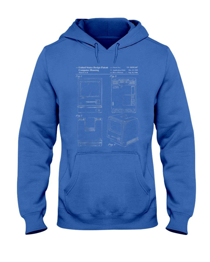 Retro Nostalgia - Tech Nerd Gift - Retro Personal Computer Patent Drawing T-Shirt