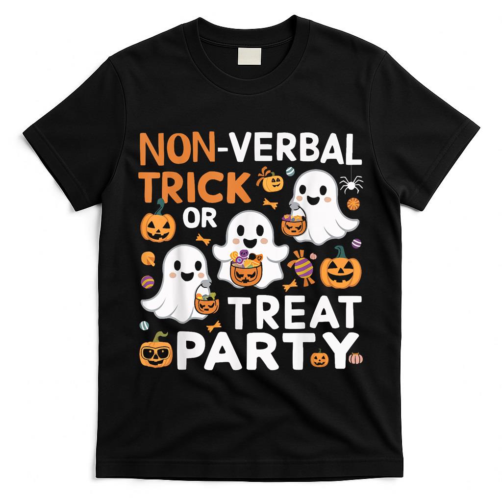 Support Autism Halloween Spooky Autistic Trick Or Treat  Style 2 T-Shirt
