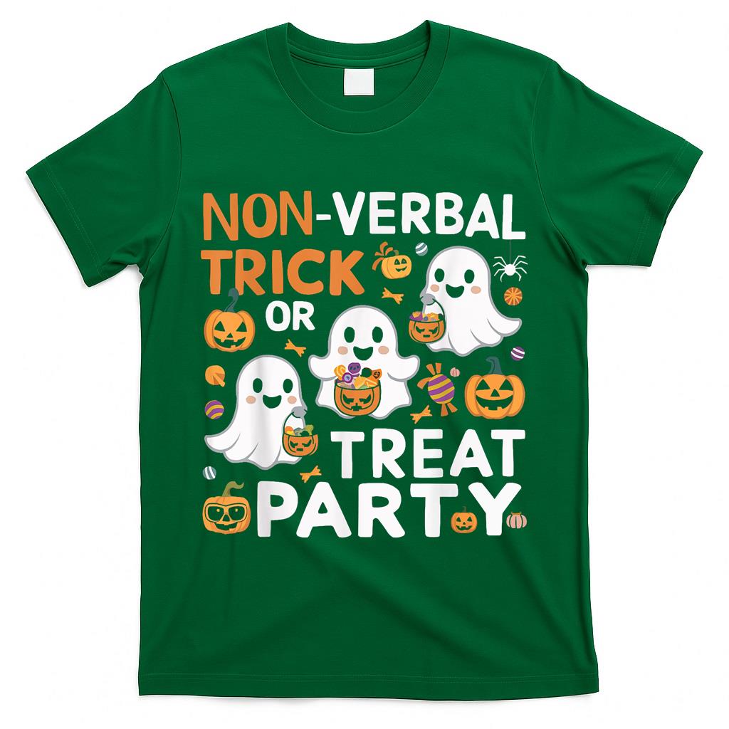 Support Autism Halloween Spooky Autistic Trick Or Treat  Style 2 T-Shirt