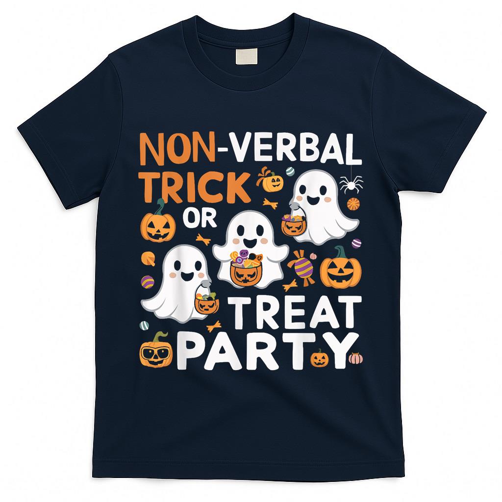 Support Autism Halloween Spooky Autistic Trick Or Treat  Style 2 T-Shirt