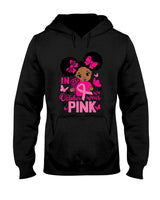 Messy Bun In October We Wear Pink Girls Toddlers T-Shirt
