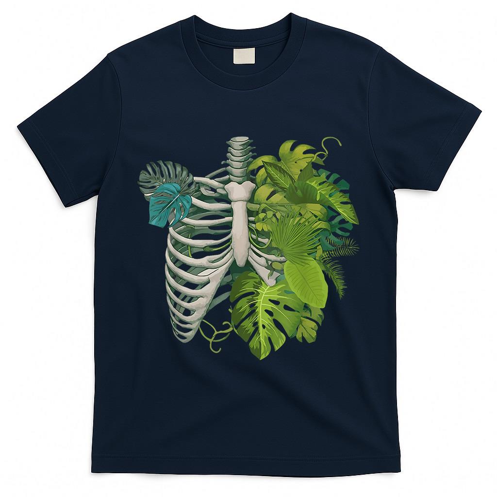 Skeleton Plant Spooky Season Happy Halloween Trick Or Treat T-Shirt