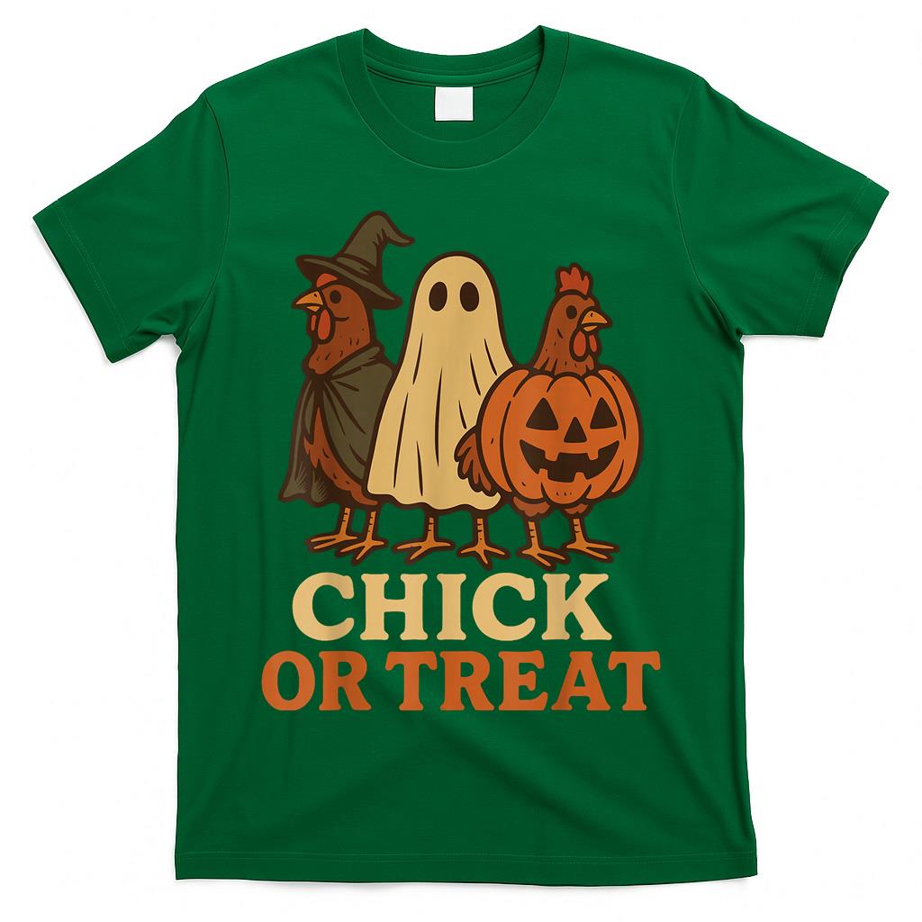 Chick or Treat Farming Funny Chicken Halloween Costume T-Shirt