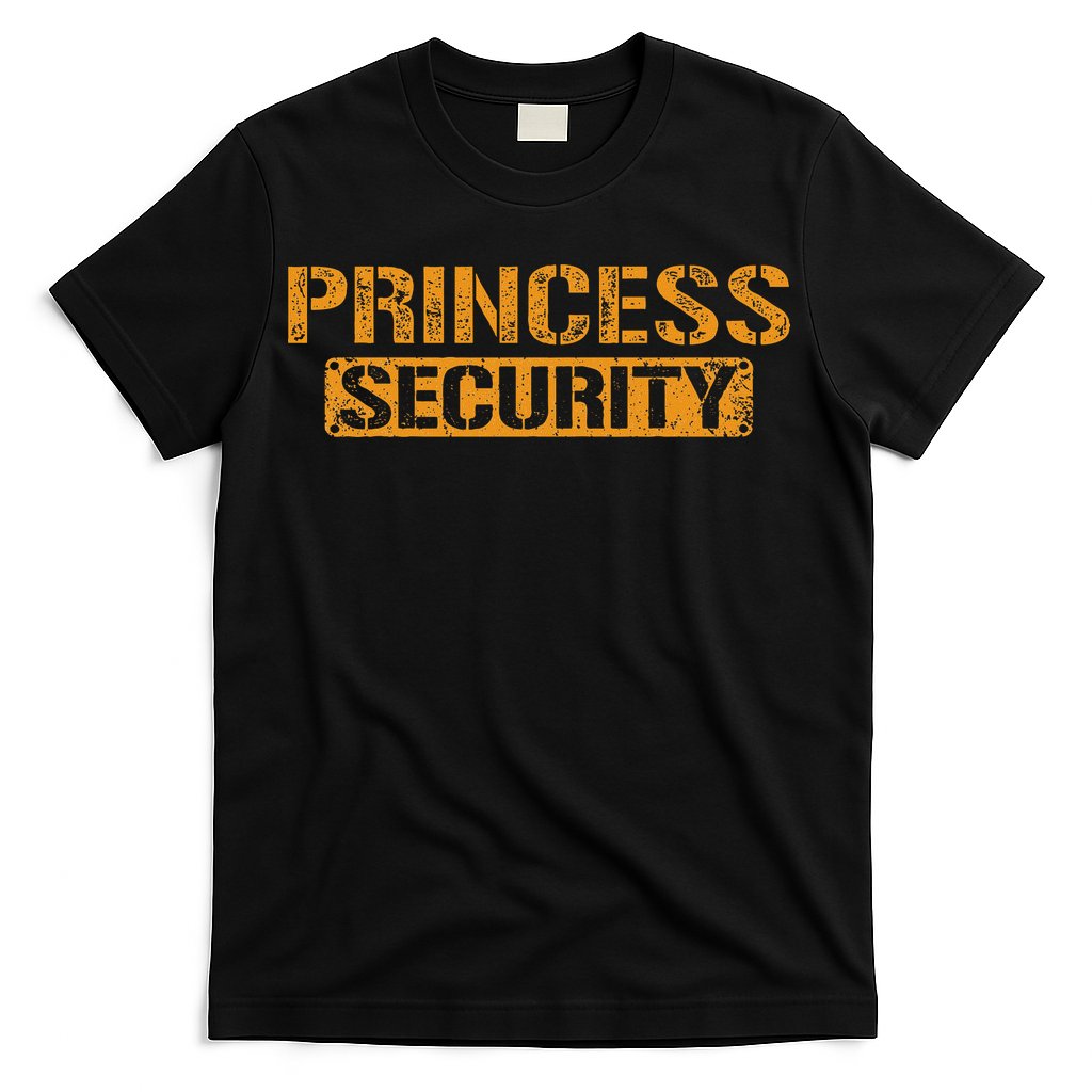 Halloween Dad Mom Daughter Adult Costume Princess Security T-Shirt