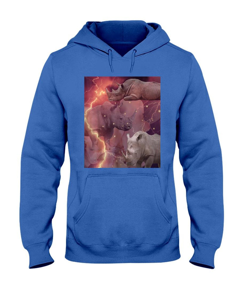 Retro Nostalgia - Three Rhino Moon Lover Funny Obsessed 90s Retro Nostalgia T-Shirt