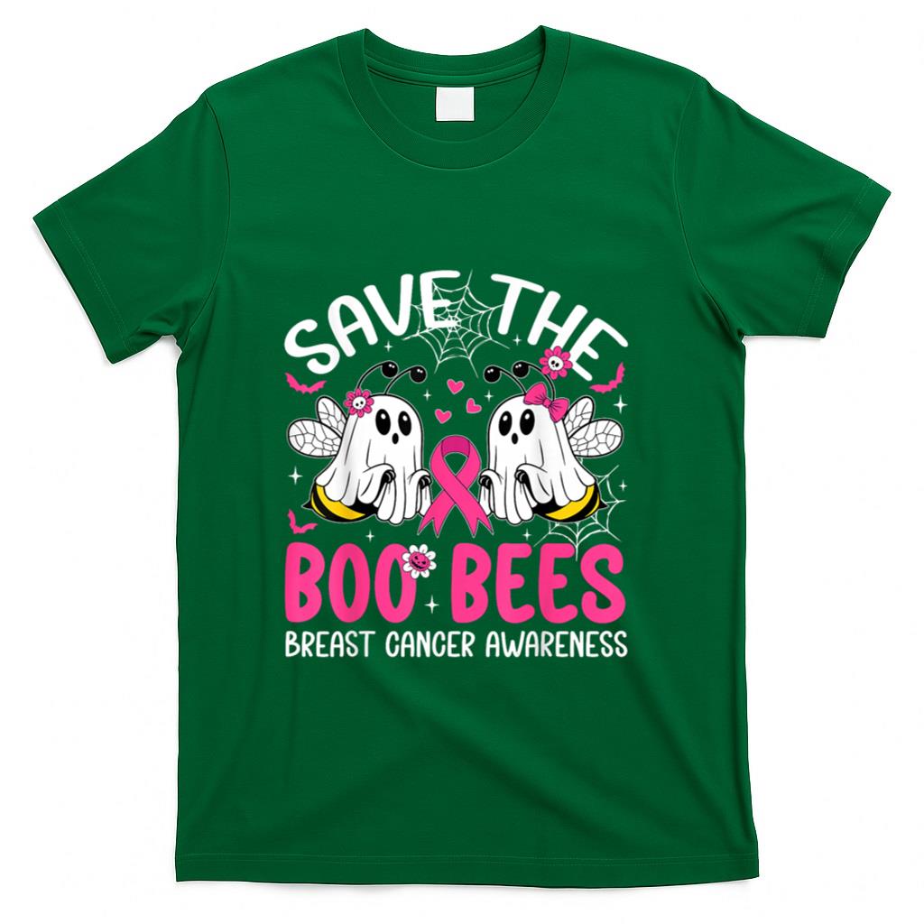 Save The Boobees Boo Bees Breast Cancer Halloween Women Girl T-Shirt