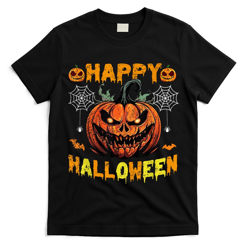 Funny Halloween Trick Or Treat Pumpkin Happy Halloween 2025 T-Shirt