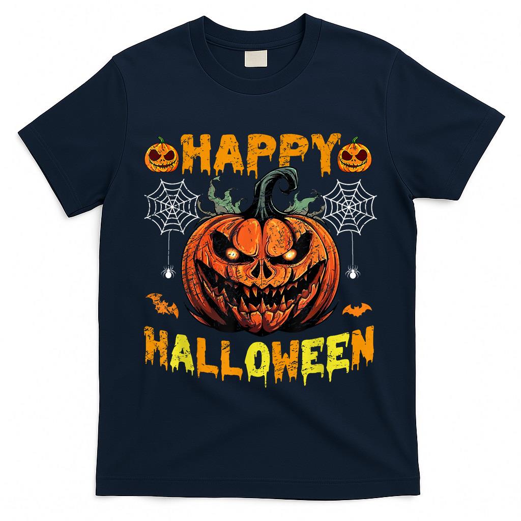 Funny Halloween Trick Or Treat Pumpkin Happy Halloween 2025 T-Shirt