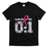 Cancer 0 Me 1 Breast Cancer Awareness Survivor Gift T-Shirt