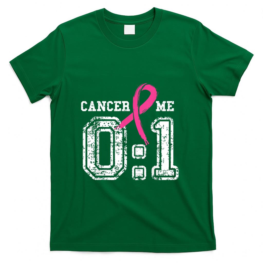 Cancer 0 Me 1 Breast Cancer Awareness Survivor Gift T-Shirt