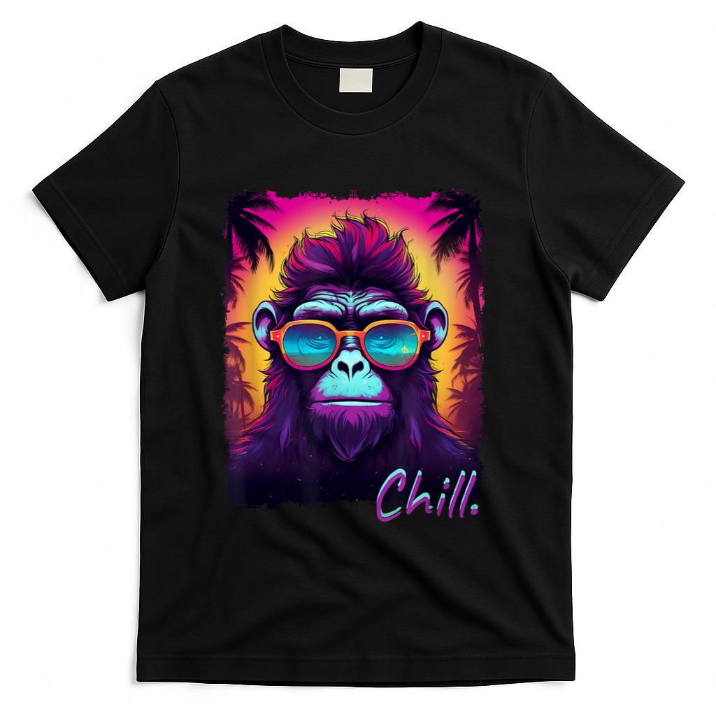 Retro Nostalgia - Retro Groovy Ape sunglass  Synthwave Retro  Nostalgia T-Shirt