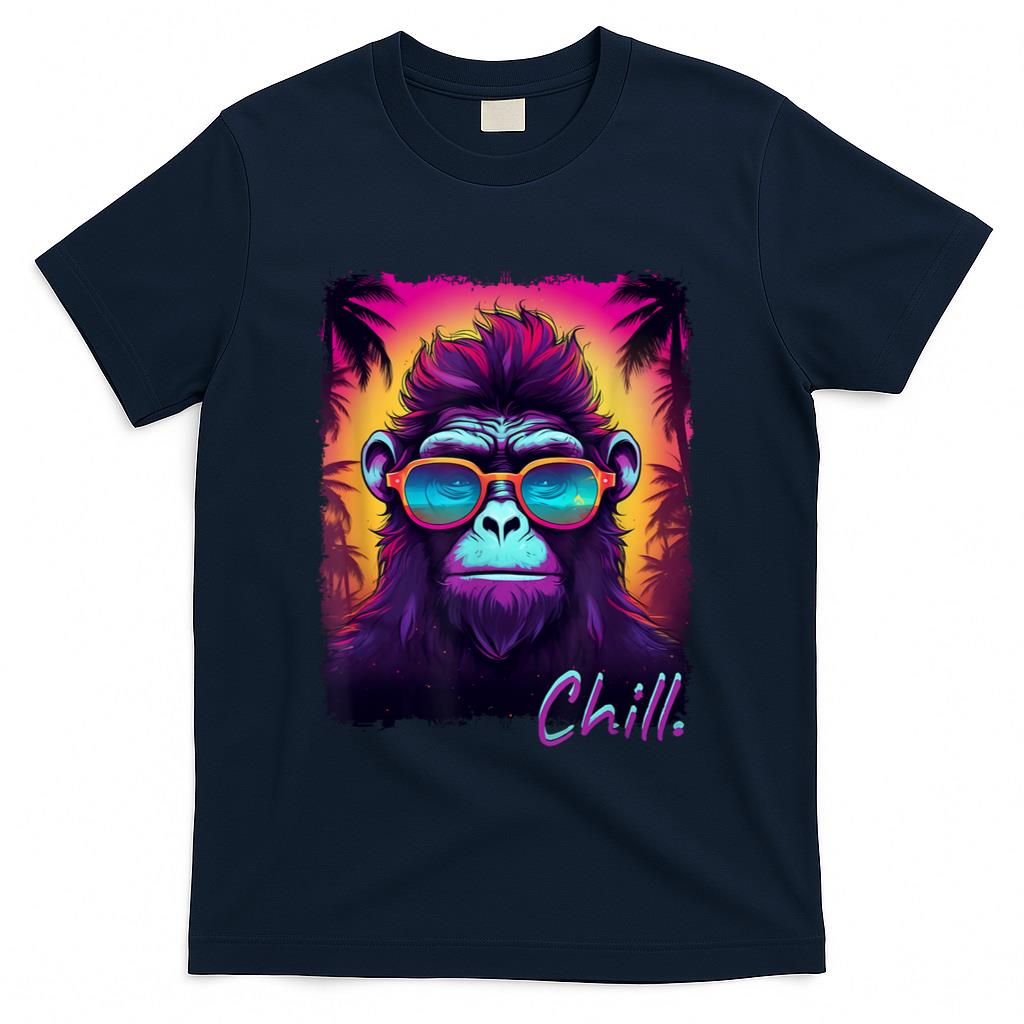 Retro Nostalgia - Retro Groovy Ape sunglass  Synthwave Retro  Nostalgia T-Shirt