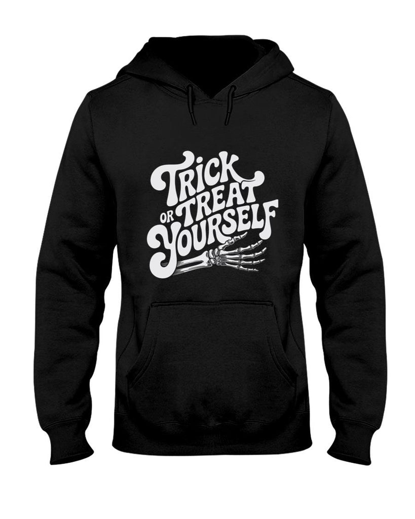 Trick or Treat Yourself Funny Skeleton Long Sleeve T-Shirt