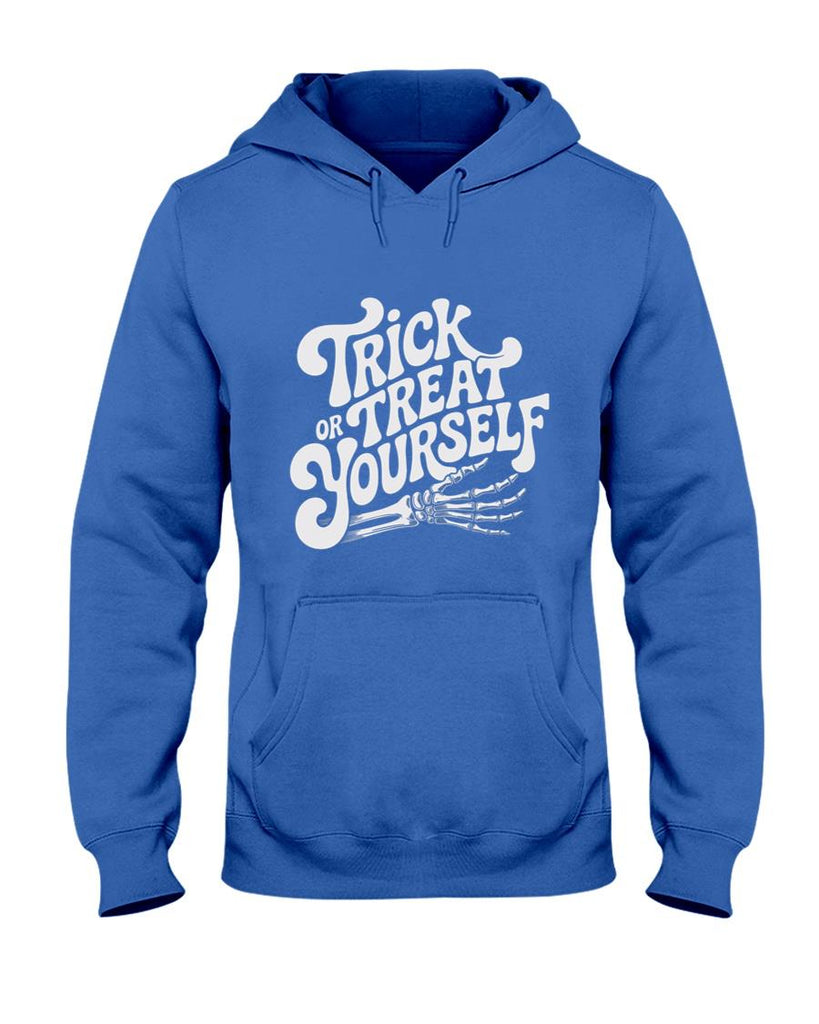 Trick or Treat Yourself Funny Skeleton Long Sleeve T-Shirt