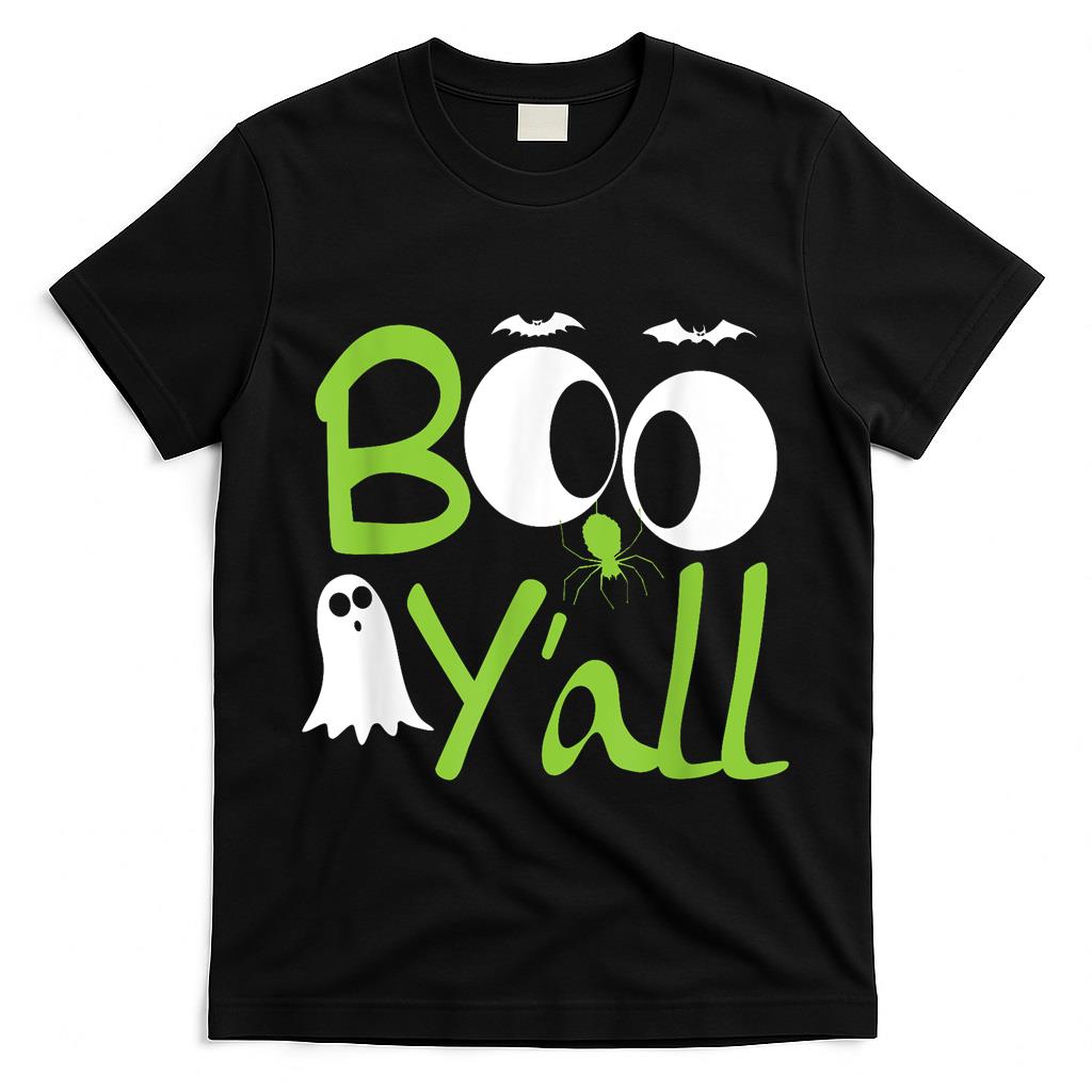 Boo Yall Funny Halloween Trick-or-Treat  Ghost Tee T-Shirt