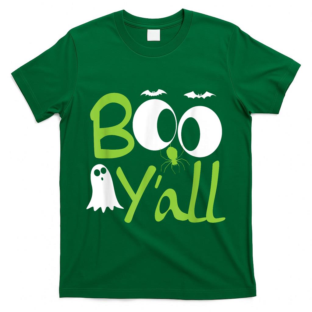 Boo Yall Funny Halloween Trick-or-Treat  Ghost Tee T-Shirt