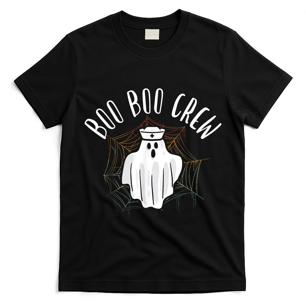 Boo Crew Funny Halloween Nurse Spooky Trick Or Treat T-Shirt