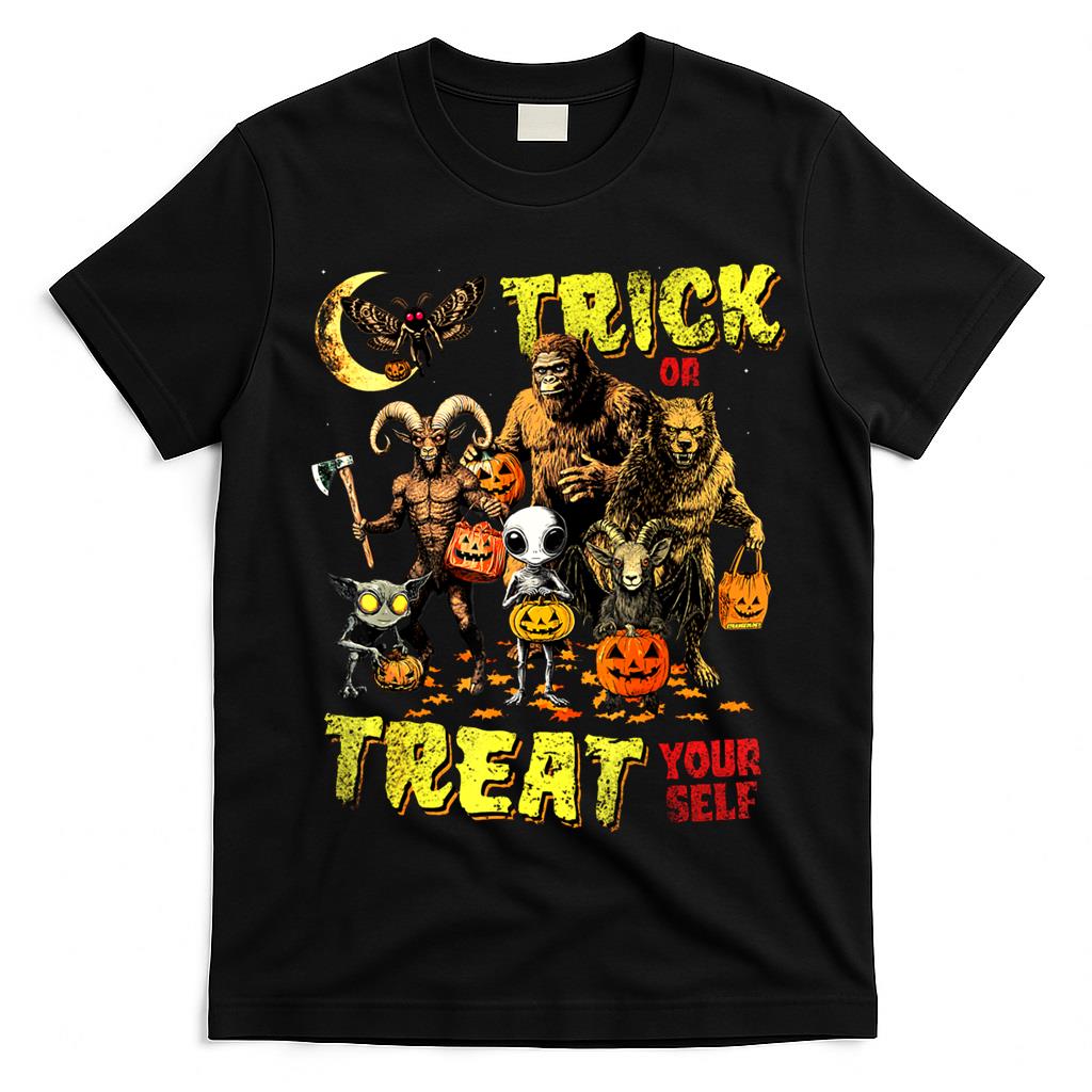 Trick Or Treat Yourself Cryptid Bigfoot Dogman Halloween Classic T-Shirt