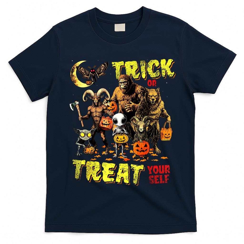 Trick Or Treat Yourself Cryptid Bigfoot Dogman Halloween Classic T-Shirt