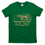 Gsp Dad Camo American Flag German Shorthaired Pointer Dog T-Shirt