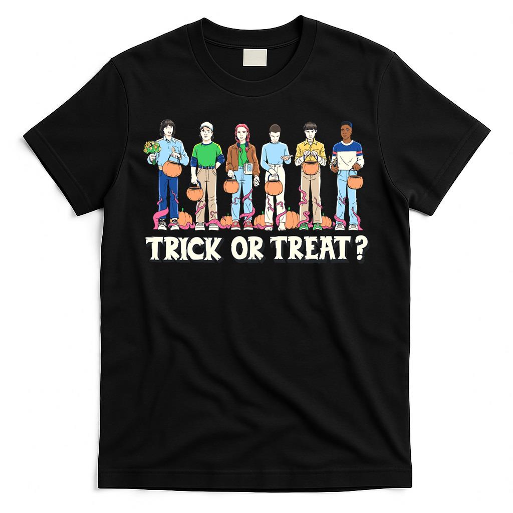 Stranger Things Halloween Trick Or Treat Main Characters Essential T-Shirt