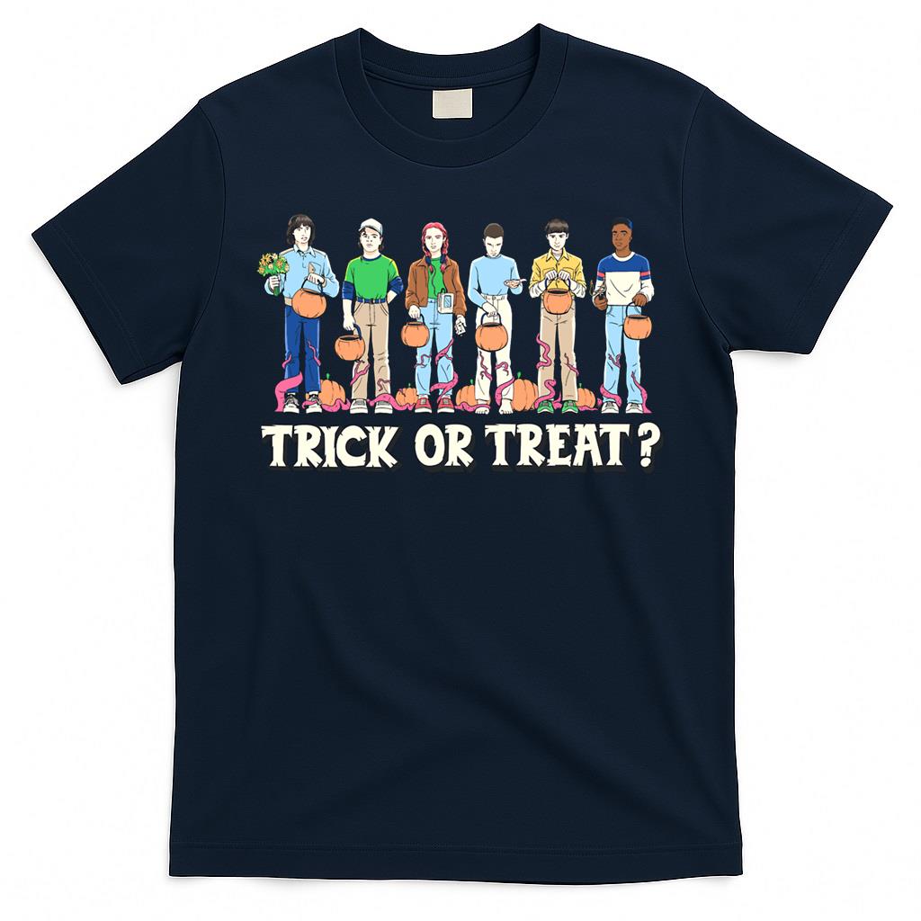 Stranger Things Halloween Trick Or Treat Main Characters Essential T-Shirt