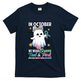 in October We Wear Green Teal Pink Metastatic Breast Cancer T-Shirt