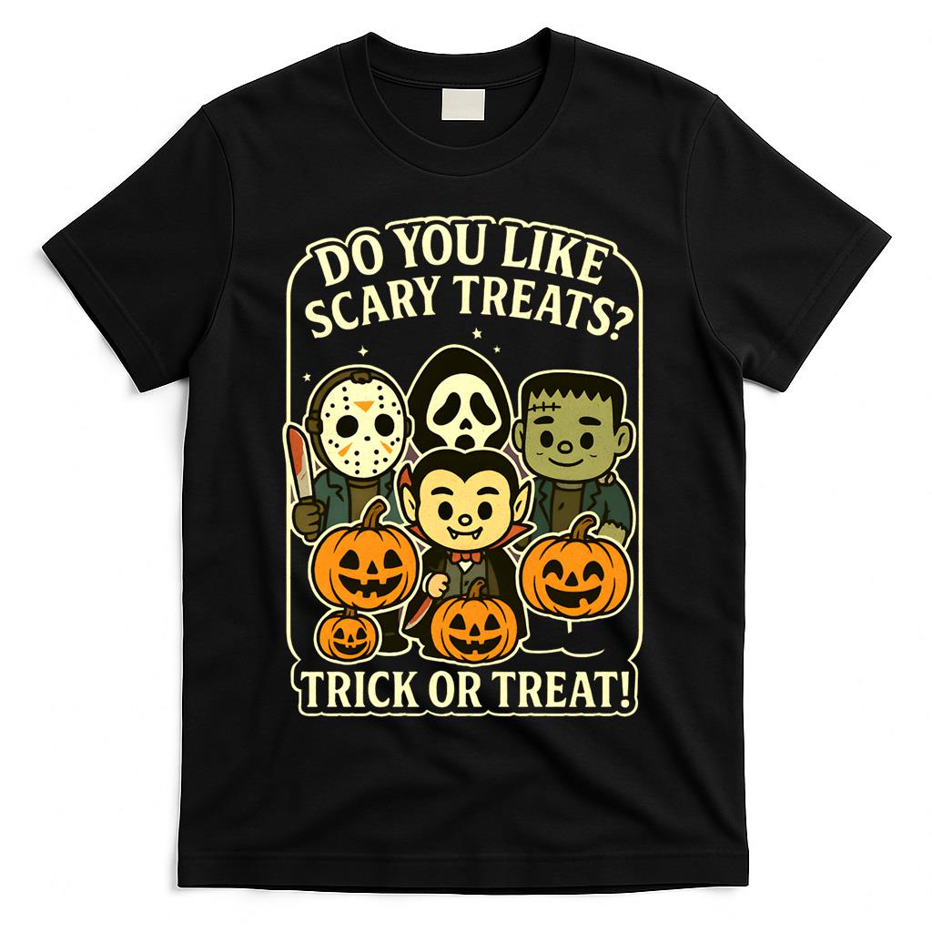 Scary Treats Halloween Crew Oversized T-Shirt