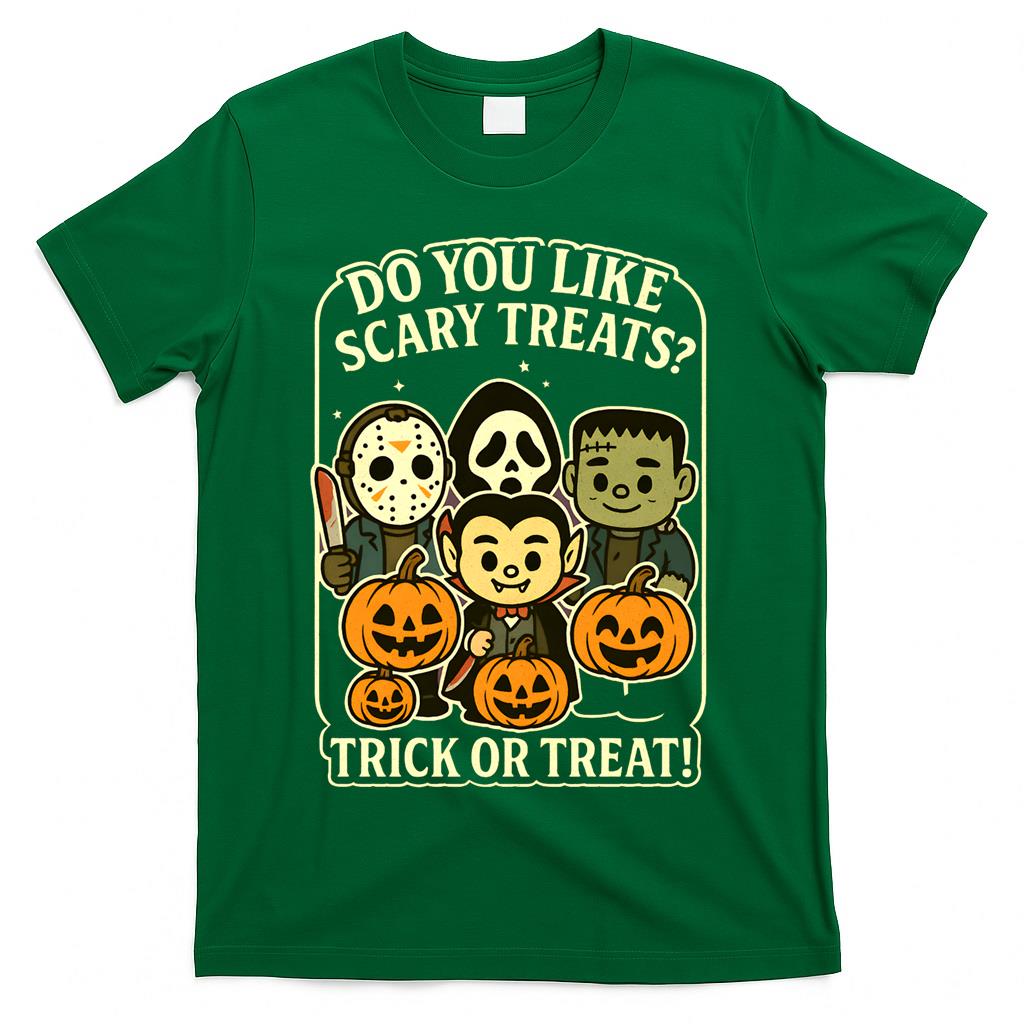 Scary Treats Halloween Crew Oversized T-Shirt