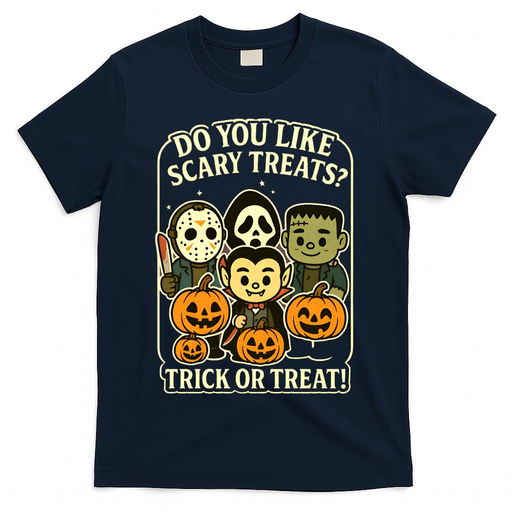Scary Treats Halloween Crew Oversized T-Shirt